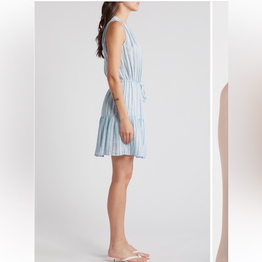 Rails Albany Stripe Tiered Linen Blend‎ Dress XL NWT - Picture 3 of 5
